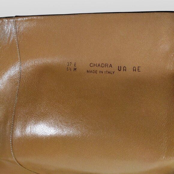 Bally CHADRA Italy Knee High Leather Boots Deep Plum 37 EU 6.5 US - Picture 7 of 7